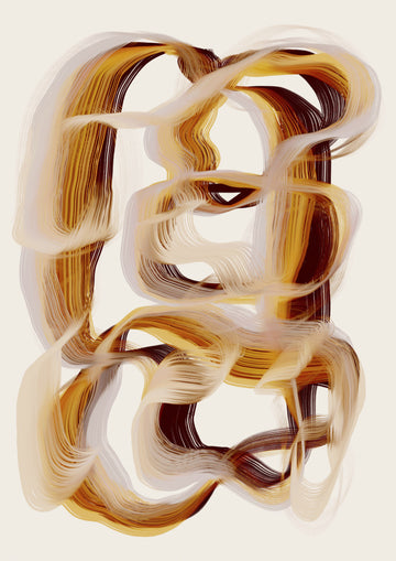 Flowing Amber Paths | Poster