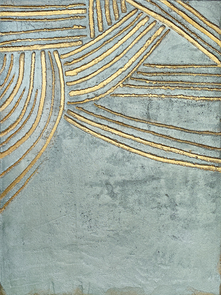 Flowing Gold Lines | Canvas