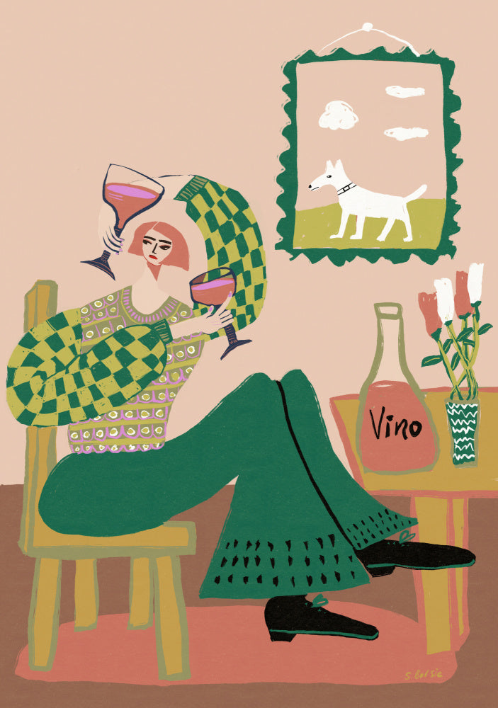 Cozy Evening Wine | Canvas