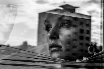 Woman In City Reflection | Canvas