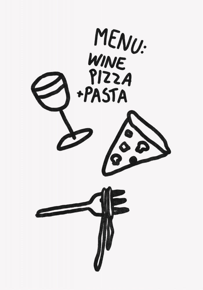 Wine Pizza Pasta | Poster