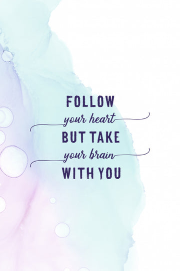 Pastel Heart Brain Quote | Canvas