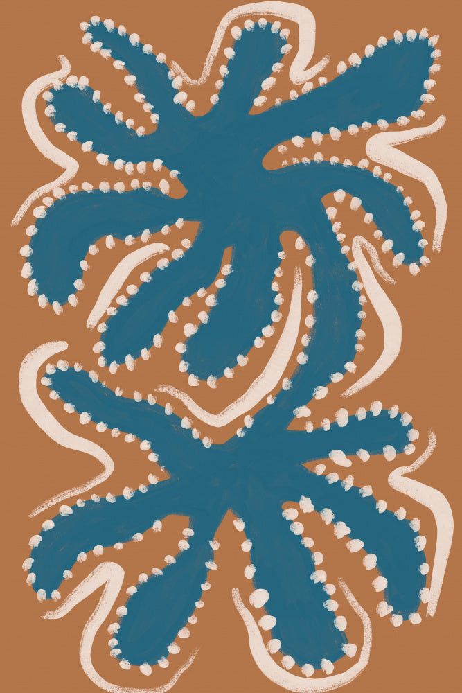 Organic Blue Shapes | Canvas