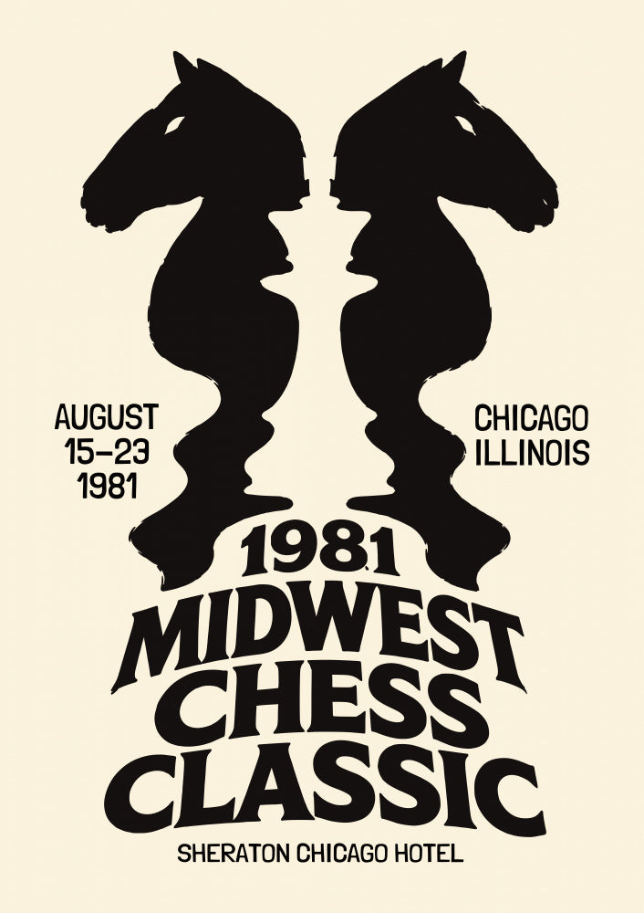 Strategic Chess Knights Illusion | Poster