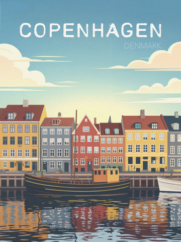 Copenhagen Canal Reflections | Canvas