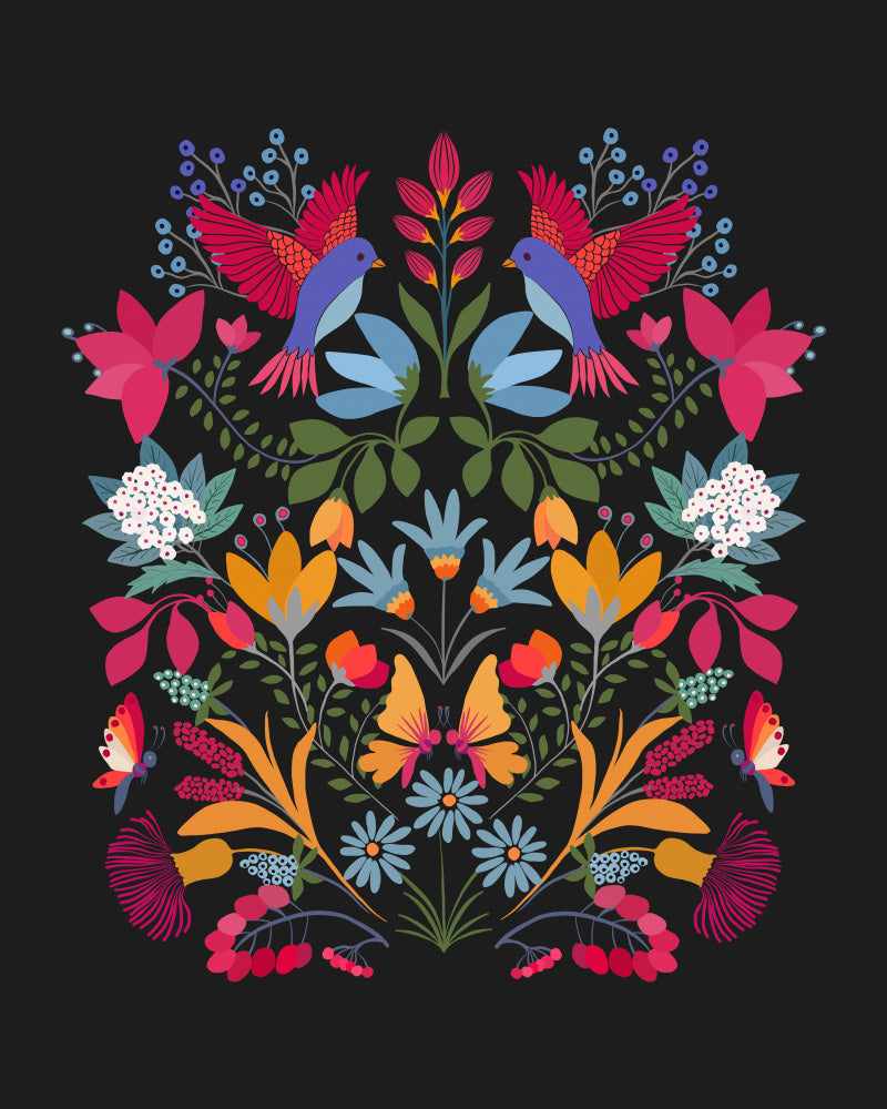 Bohemian Floral Birds | Canvas