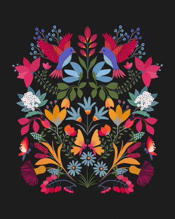 Bohemian Floral Birds | Canvas