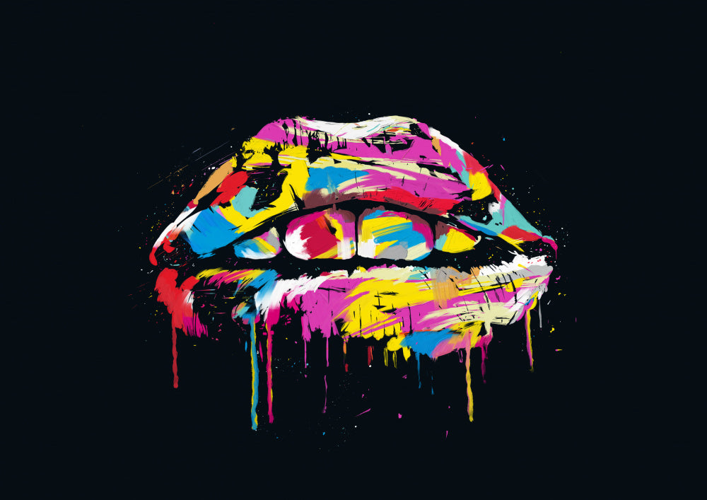 Colorful Lip Splash | Canvas