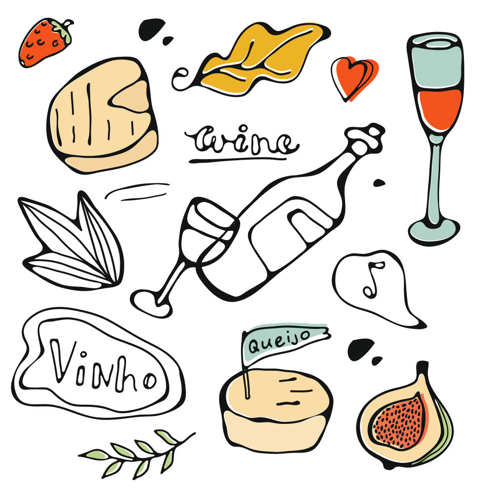 Wine and Food Sketches | Canvas