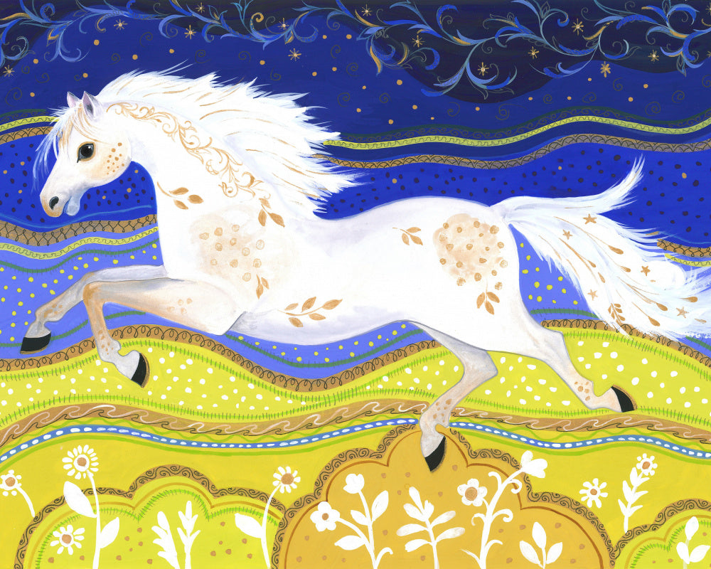 Galloping Gilded Horse | Canvas