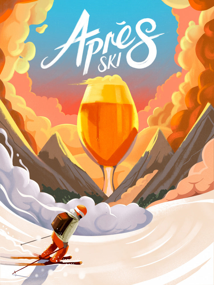 Après Ski Sunset Beer | Canvas
