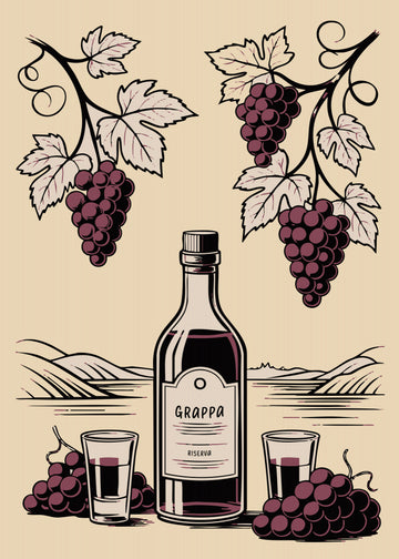 Grappa And Grapes | Canvas