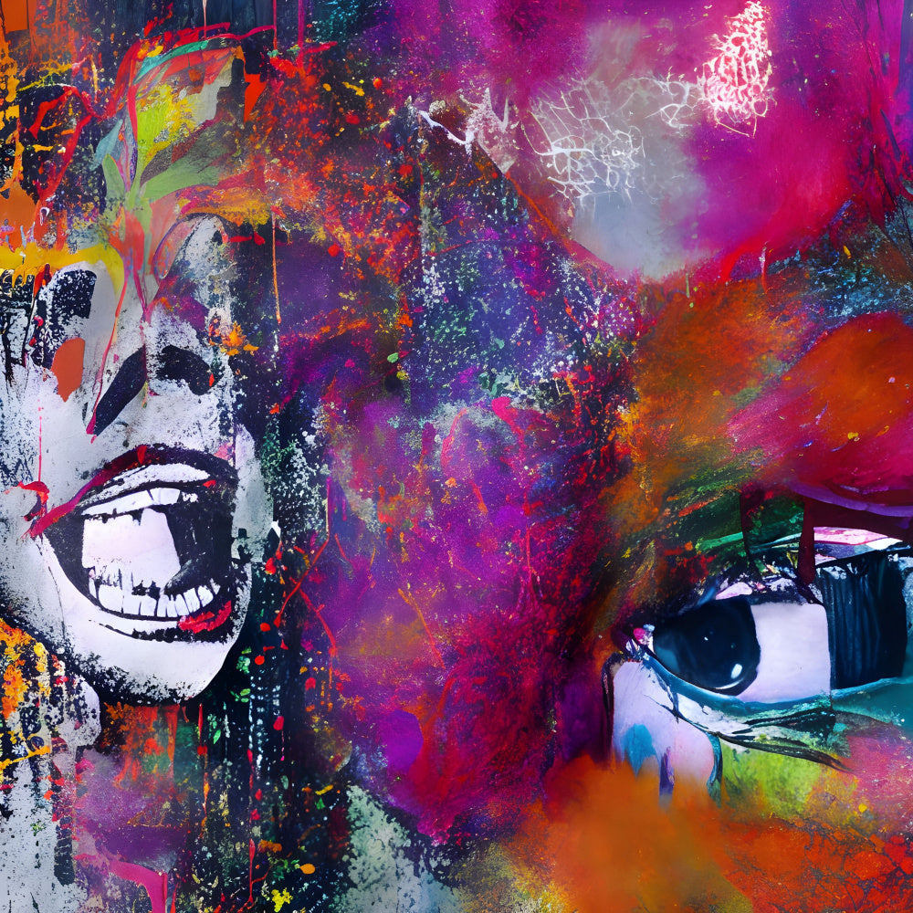 Vibrant Expressive Face | Canvas