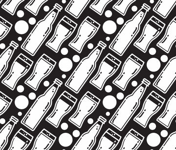 Beer Bottle Glass Pattern | Poster
