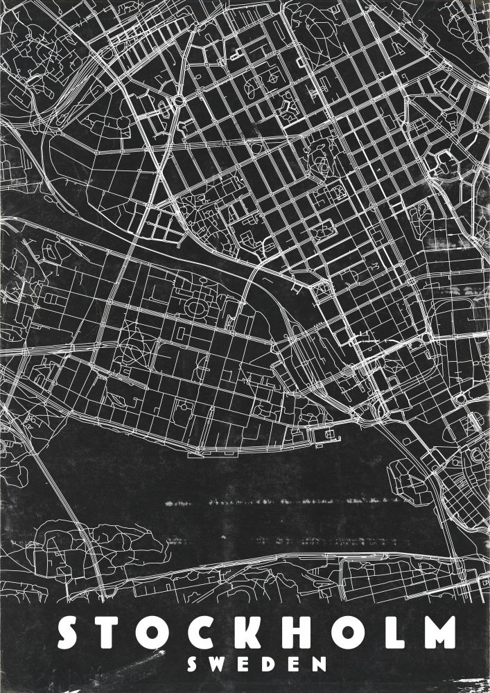 Minimalist Stockholm Map | Poster