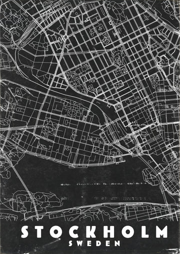 Minimalist Stockholm Map | Poster