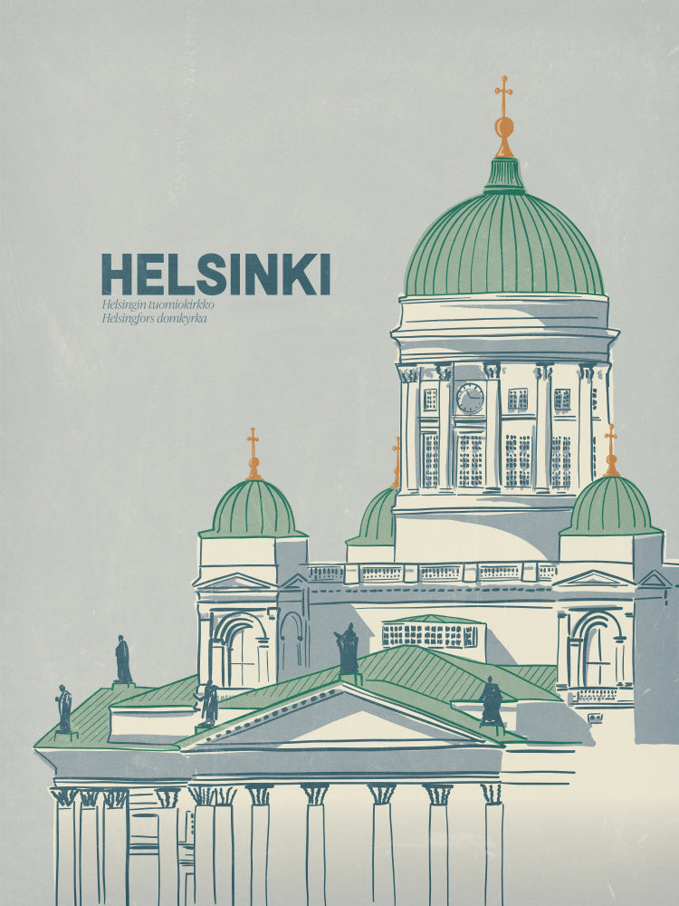 Helsinki Cathedral Illustration | Canvas