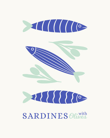 Sardines and Olives | Canvas