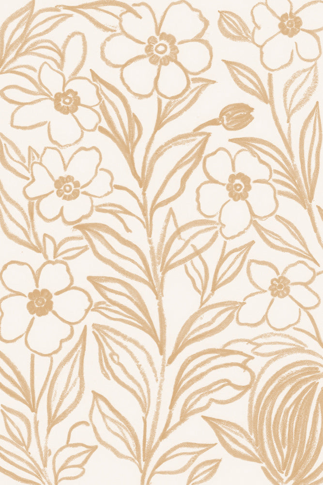 Beige Botanical Blooms | Canvas