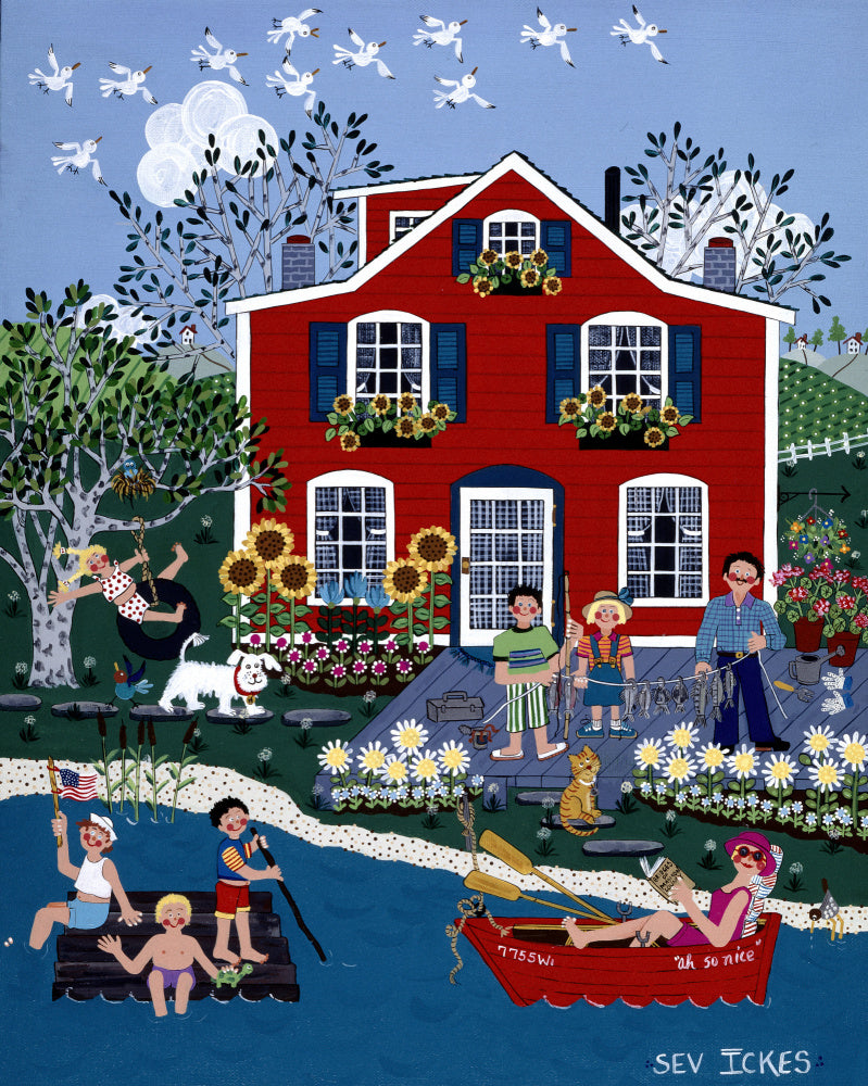 Little Red Cottage | Canvas