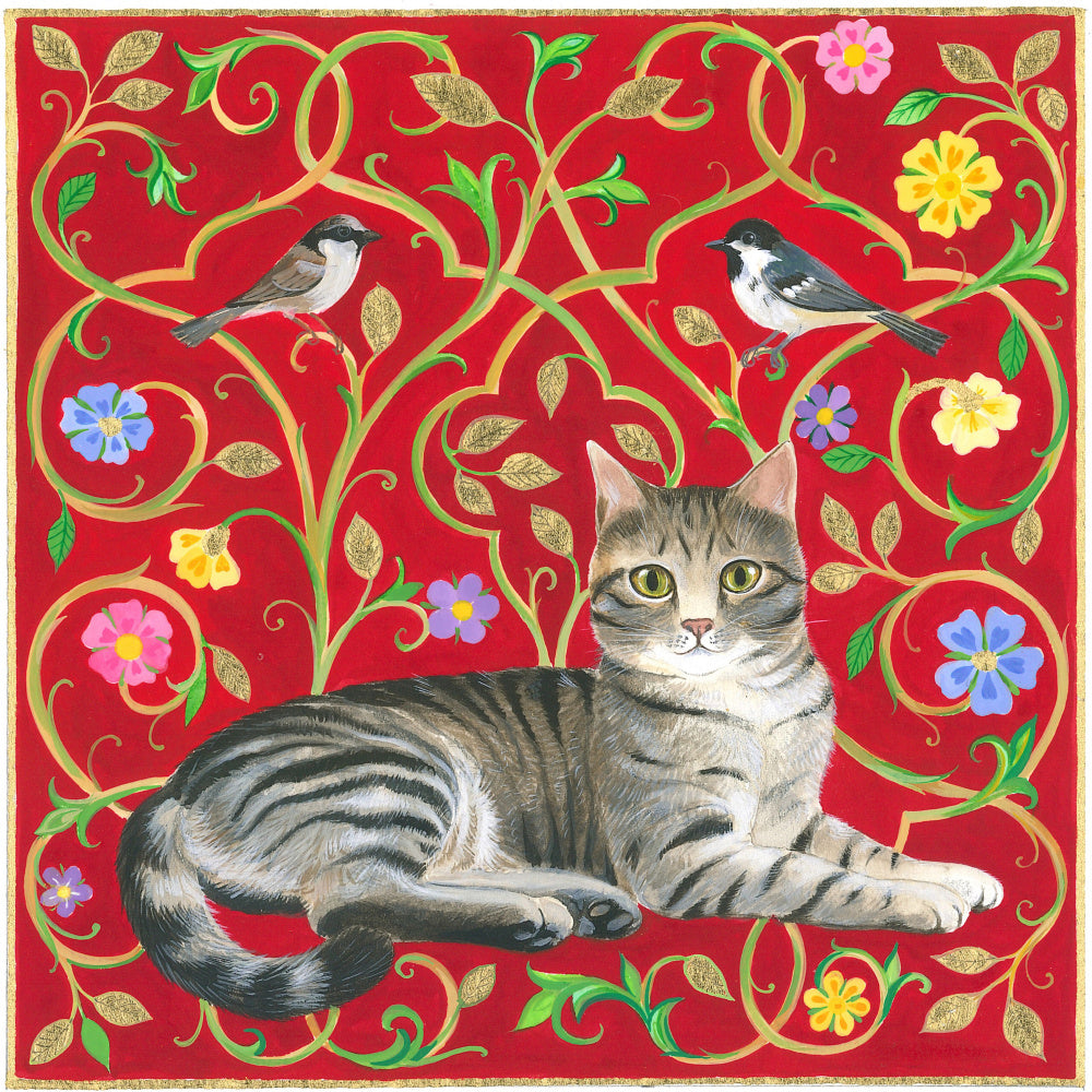 Floral Feline Harmony | Poster