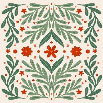 Festive Folk Garden | Canvas