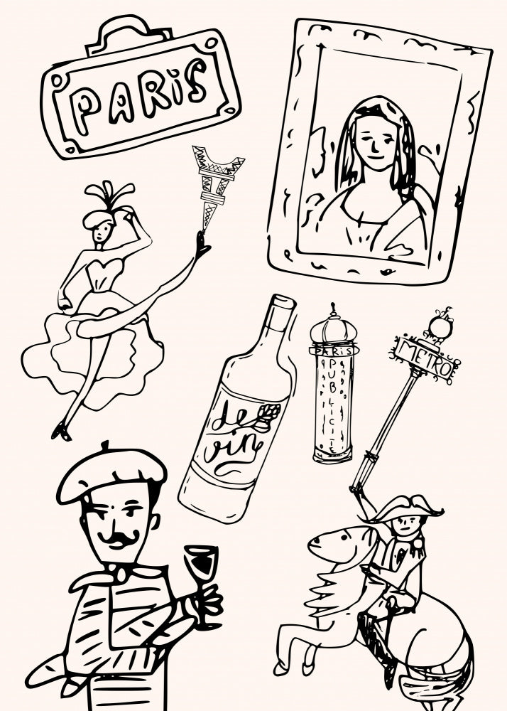 Parisian Icons Illustration | Poster