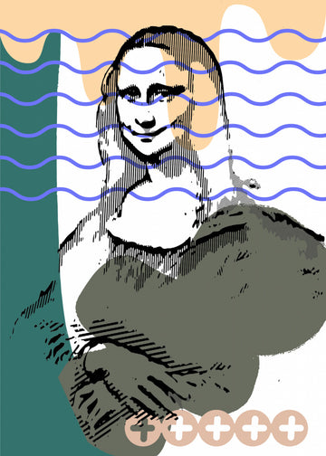 Wavy Mona Lisa Smile | Canvas