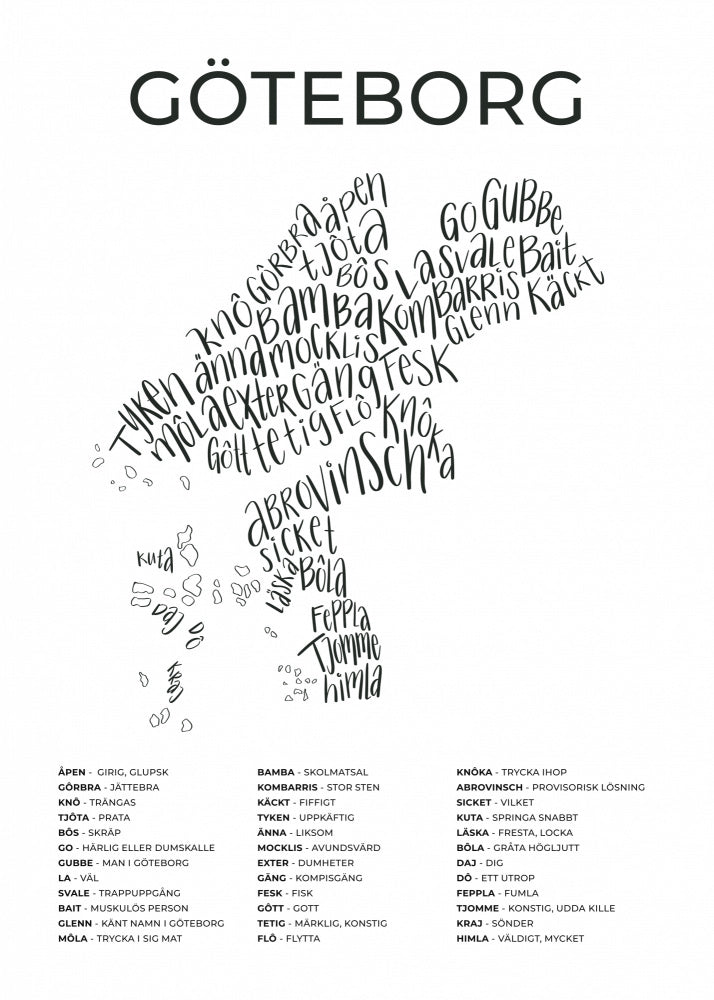 Gothenburg Word Map | Poster