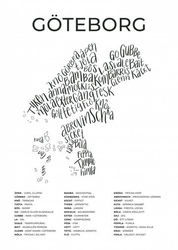 Gothenburg Word Map | Poster