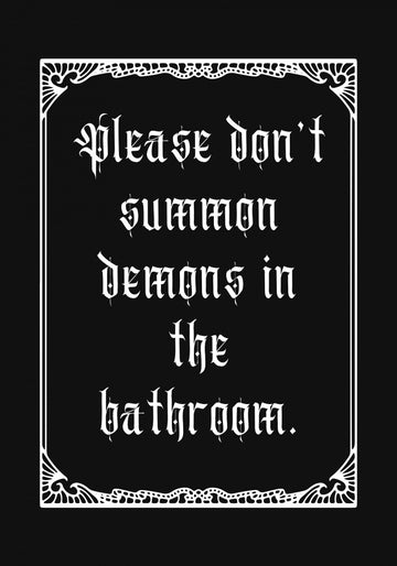 Gothic Bathroom Demons | Poster
