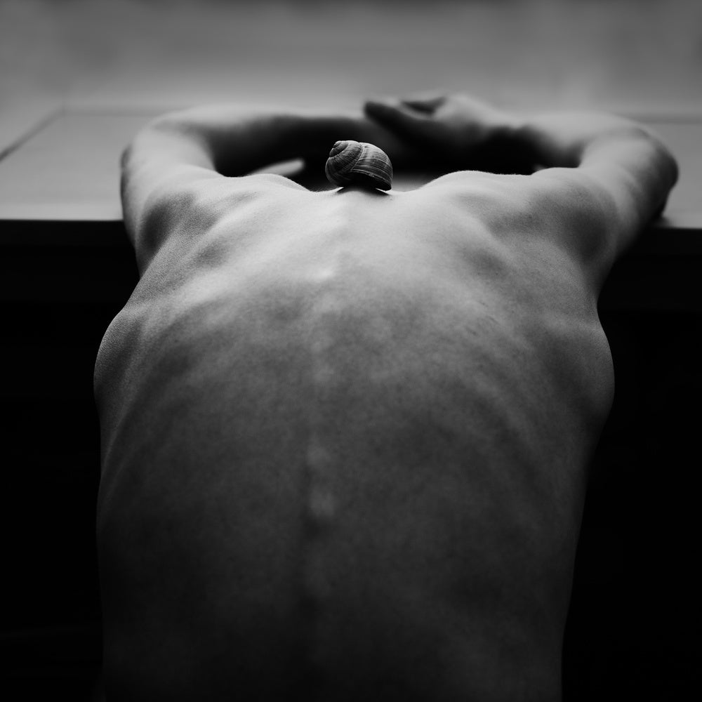 Snail on Human Back | Poster
