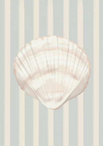 Coastal Seashell Stripes | Poster