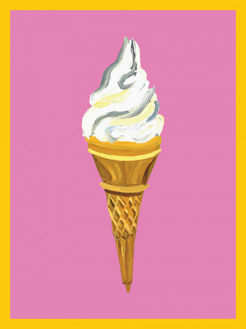 Pink Ice Cream Cone | Poster