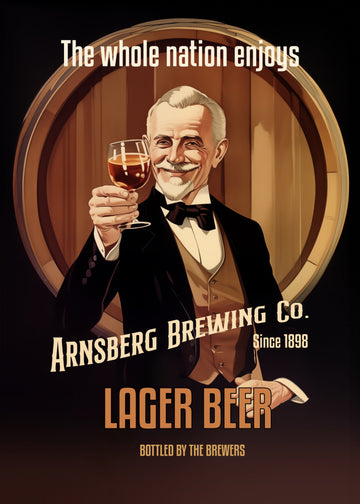 Gentleman Toasting Lager Beer | Poster