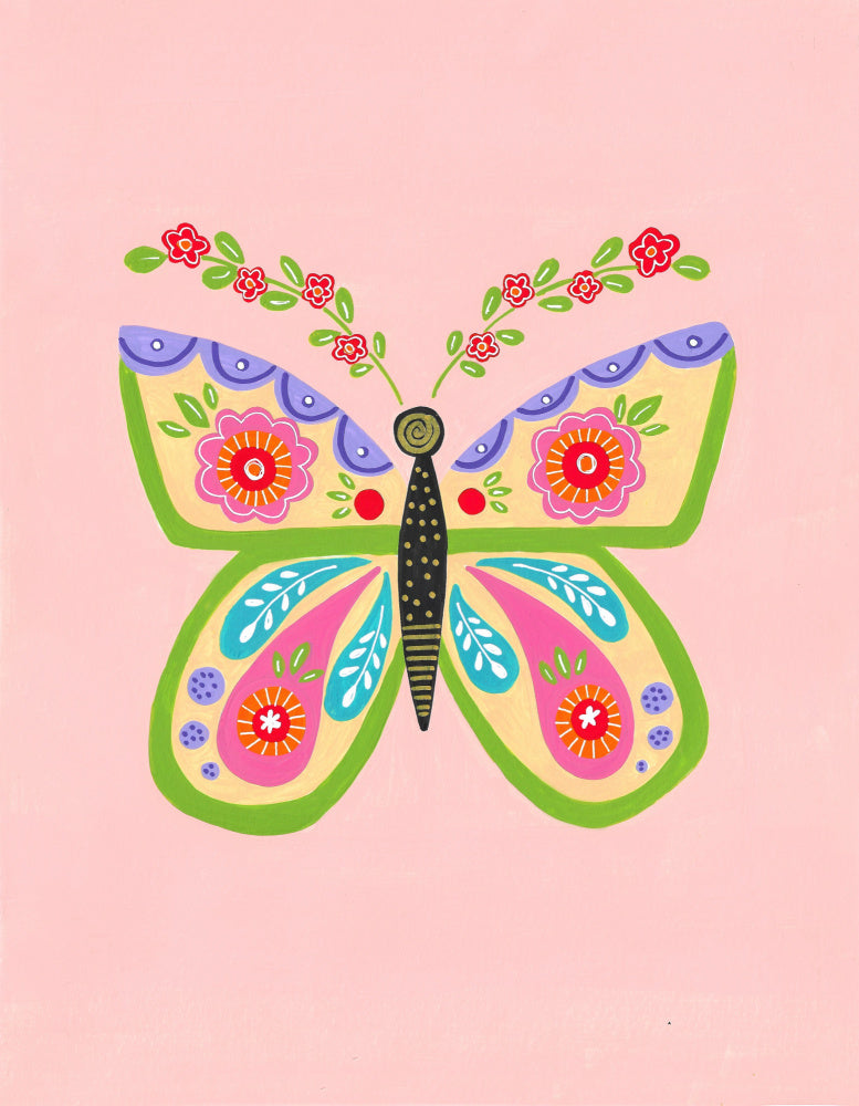 Whimsical Floral Butterfly | Canvas