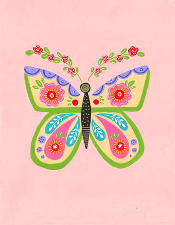 Whimsical Floral Butterfly | Canvas