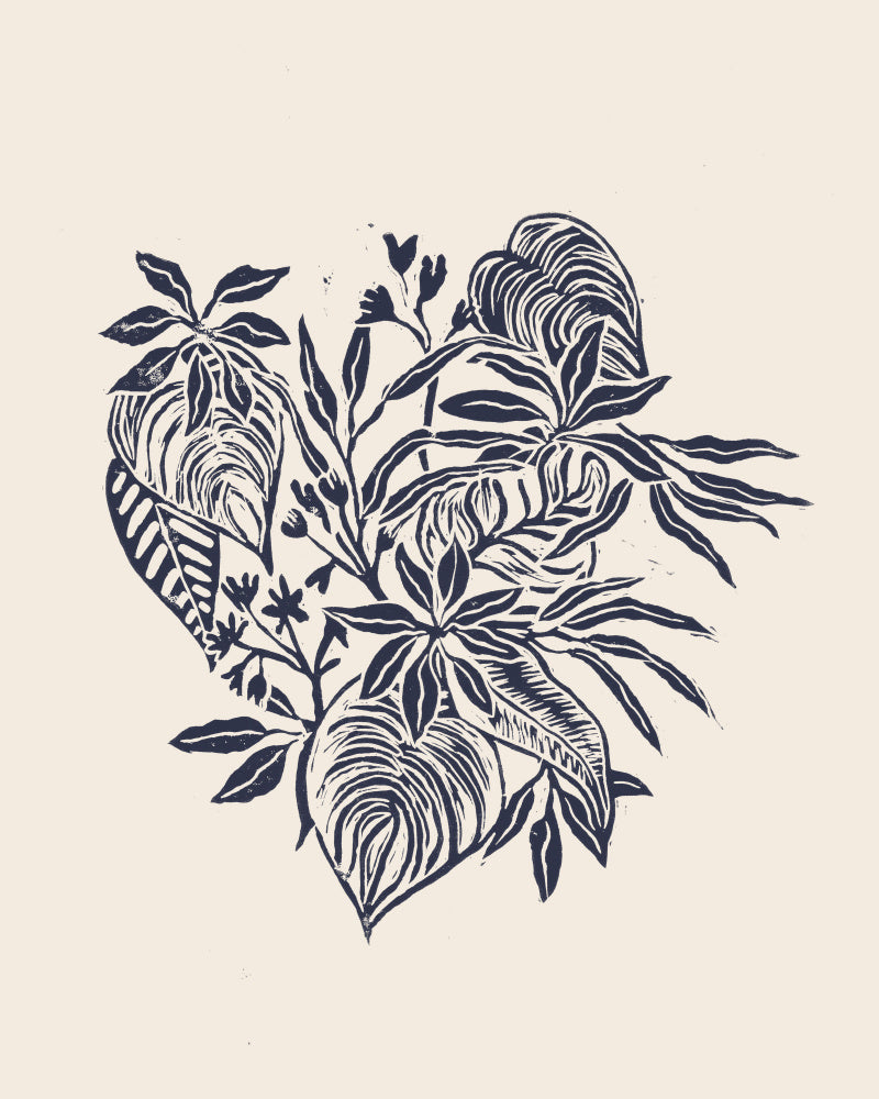 Tropical Leaf Cluster | Canvas