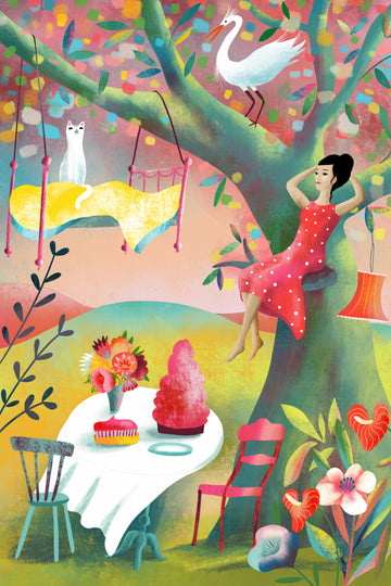 Dreamy Treehouse Garden | Canvas