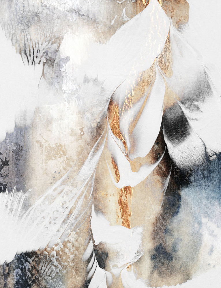 Golden Abstract Flow | Canvas