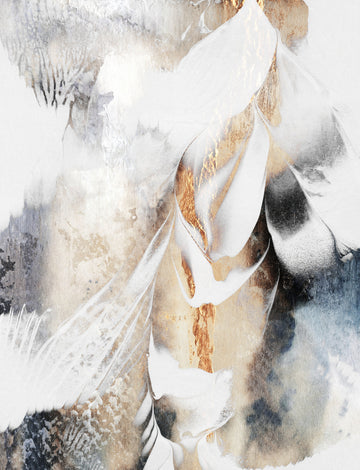 Golden Abstract Flow | Canvas