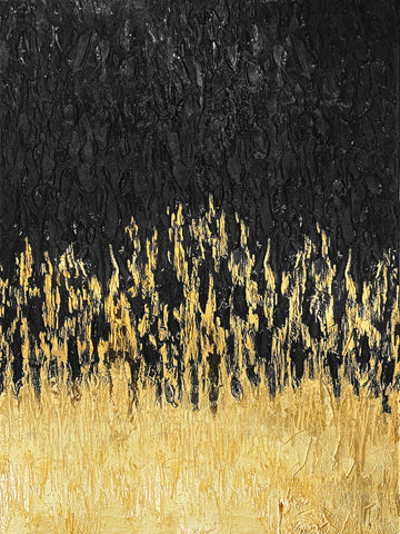 Golden Abstract Flow | Canvas