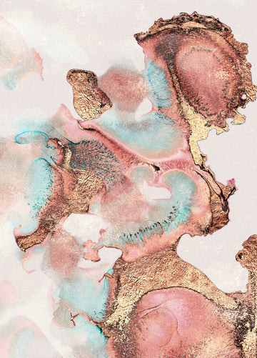 Liquid Gold and Teal | Canvas