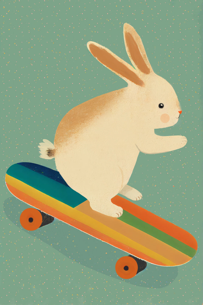 Skateboarding Bunny | Poster