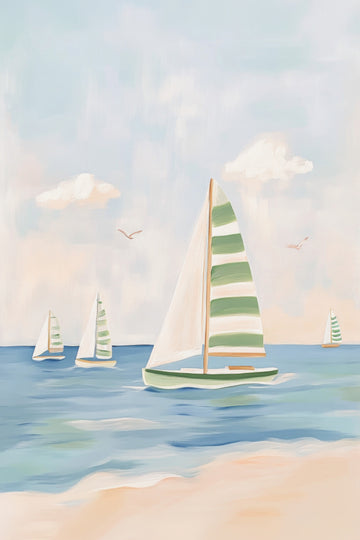 Summer Sailboat Serenity | Canvas