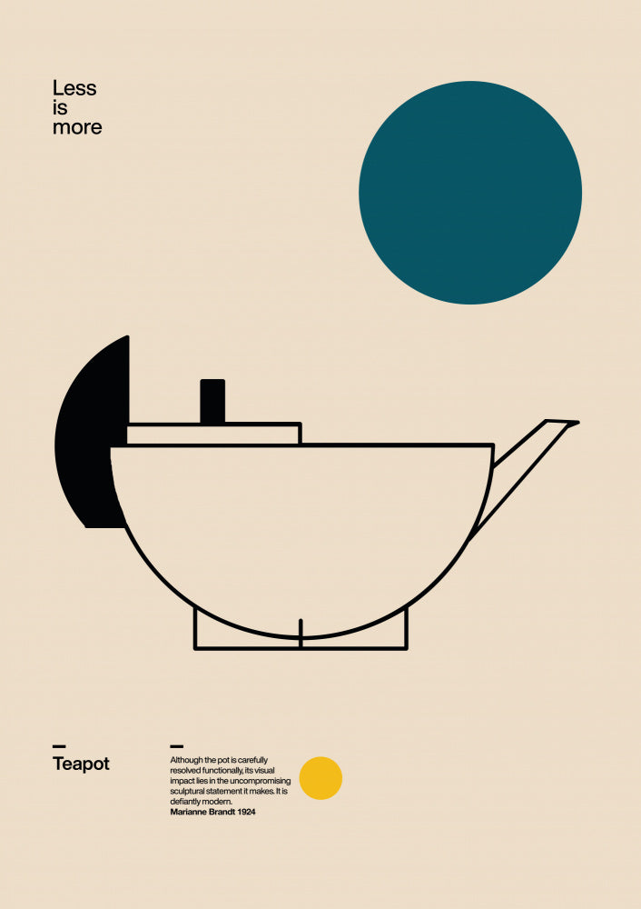 Sleek Bauhaus Teapot | Canvas