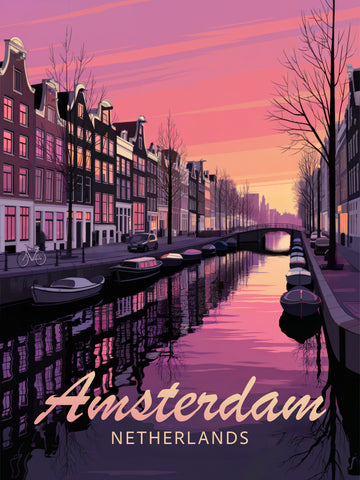 Amsterdam Sunset Canal | Poster