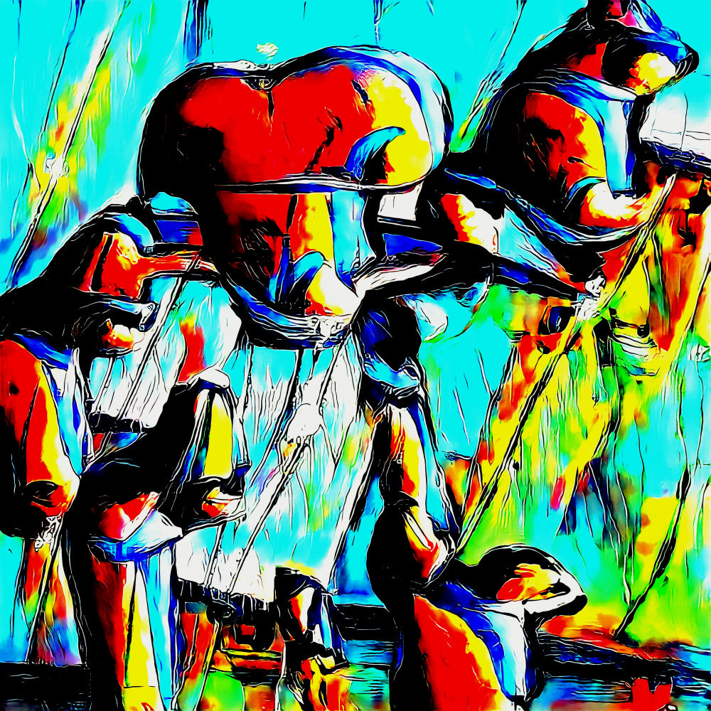 Colorful Abstract Bears | Canvas