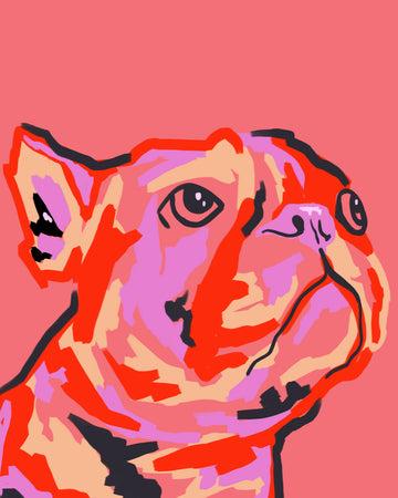 Colorful Pop Bulldog | Poster