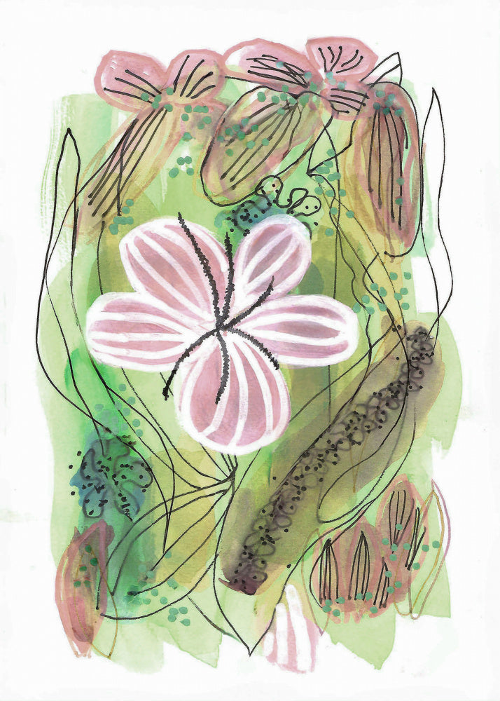 Abstract Pink Floral | Canvas